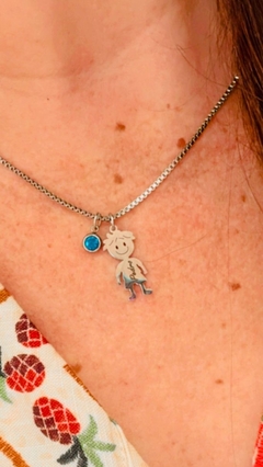 Colar Menino Personalizado Aço Inox - comprar online