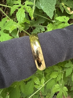 Bracelete Abaulado Aço Dourado
