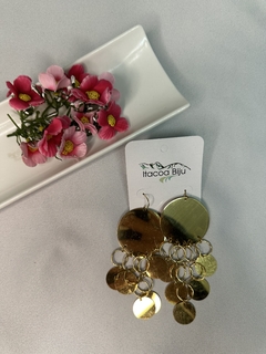Maxi Brinco Medalhas Aço Dourado - comprar online