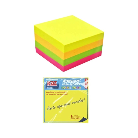 Post it bloco adesivo para recado 300 folhas 51x51mm