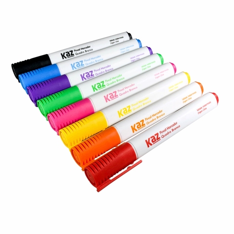 Pincel marcador de quadro branco 8 Cores Kaz ponta 4mm