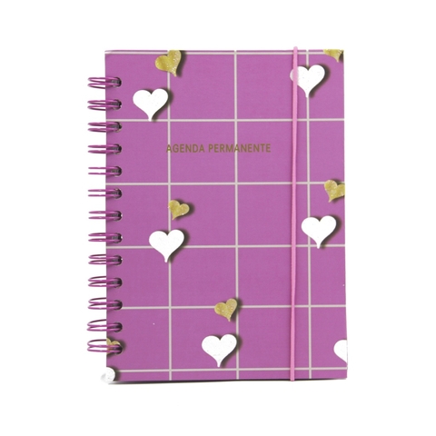 Agenda permanente 13.7cmx18.7cm 162 folhas