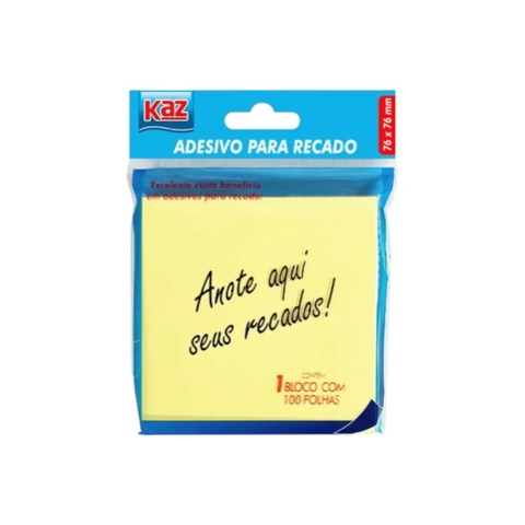 Post it adesivo para recado 100 folhas 76x76mm
