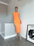 Vestido Canelado Midi Summer Laranja