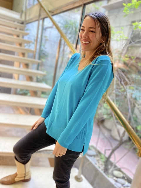SWEATER TUNICA CUELLO V