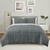 Acolchado Simil Plumon Kavanagh Queen Gris claro Gris oscuro
