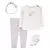 Carter´s Set 4 Piezas Remera Mangas Largas Pantalon Medias Vincha Little And Loved