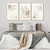 Trio de Quadros Floral em Tons de Nude Claro