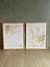 Dupla de Quadros Floral em Tons de Nude Claro - comprar online
