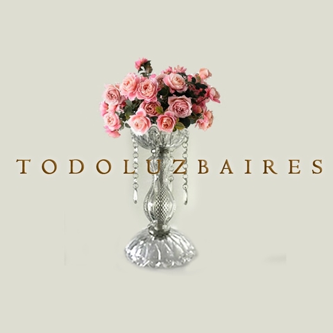Pie de topiario/Porta bouquet de vidrio de 25 cm