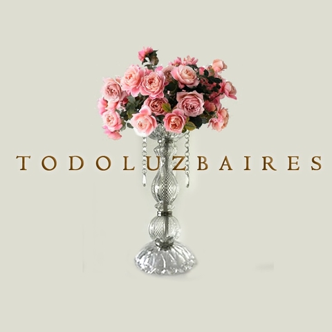 Pie de topiario/Porta bouquet de vidrio de 32 cm
