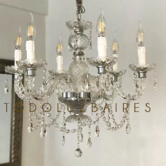 Araña de vidrio de 6 luces línea PETIT - comprar online