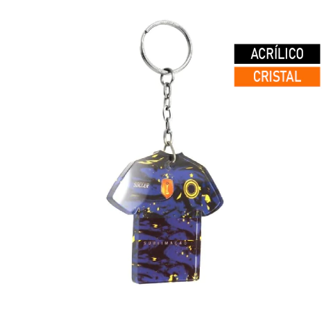 CHAVEIRO DE ACRÍLICO CRISTAL CAMISETINHA 5.5 X 6 CM ARTE DO SEU JEITO