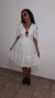 Vestido Branco Laise Lese Manga Curta Proimoção
