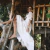 Vestido Longo Branco Manga Bufante Noiva Civil Prewedding - comprar online