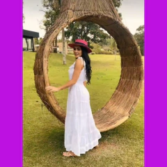 Vestido Longo Algodão Branco Lese Civil Noiva Batizado Festa - loja online