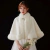 Estola Capa Ponche Off White Pre Wedding Casamento Noiva - comprar online