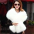 Estola de pelo Luxuosa Off White Festa