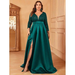 Vestido Longo Seda Cetim Renda c Paete Sob Medidas