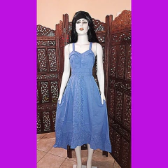 Vestido tecido laise mullet assimétrico