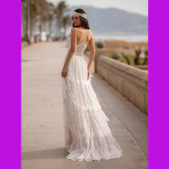 Vestido Longo Branco Renda na internet