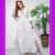 Vestido Longo Branco Laise Renda Noivado Casamento Civil