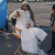 Sobretudo Casaco em pelo Branco Noiva Festa