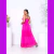 Vestido Longo Pink em Renda Guipir Artesanal Festa Madrinha - Belíssima Atelier Artesanal  sob medidas online 