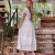 Vestido Longo Branco Renda Guipir Civil Prewedding - comprar online