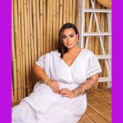 Vestido Longo Branco Laise Renda Grupir Plussize - Belíssima Atelier Artesanal  sob medidas online 