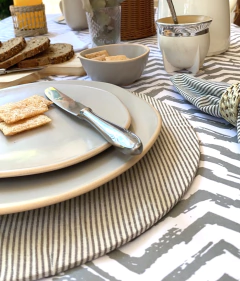 Plato de Sitio STRIPES café