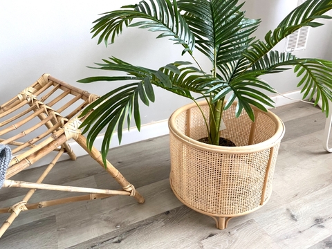 Macetero bajo rattan BE NICE