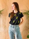Camiseta Jardim de Cactos Preta