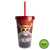 Copo com Tampa e Canudo 450 ml One Piece - Monkey D. Luffy (Vermelho)