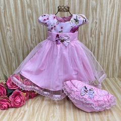 vestido de bebê rosa