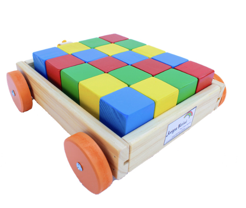Carrito de arratre con cubos