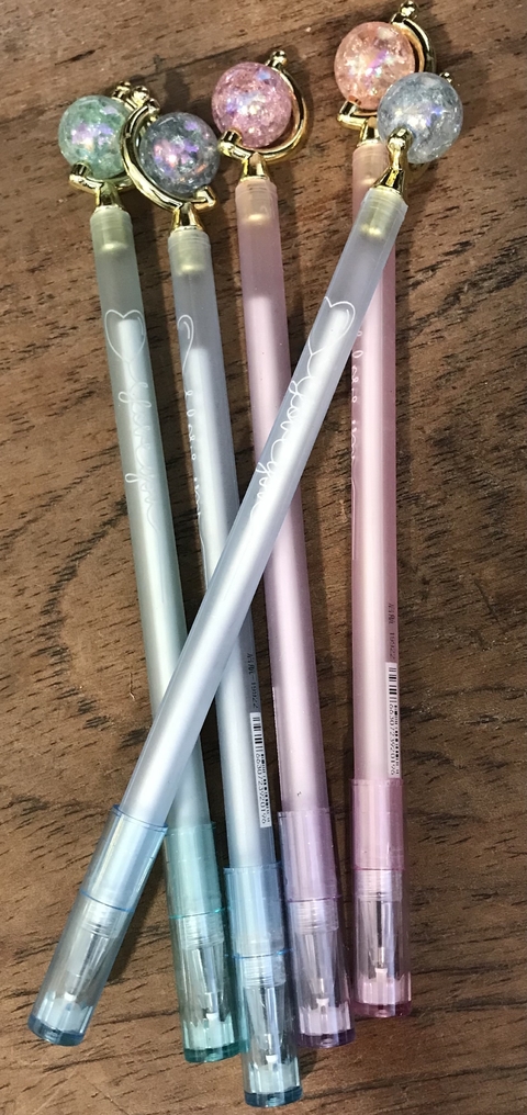 Bolígrafo con esfera y glitter