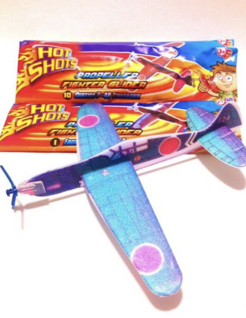 hot shots propeller fighter glider (pocket aeroplano)