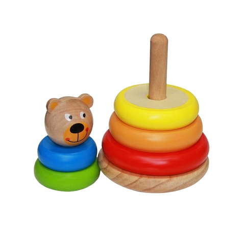 oso apilable madera bebé