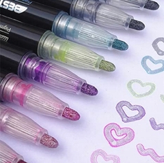 Marcador acrilico doble linea BESTDI x 12 (out line pen) - comprar online