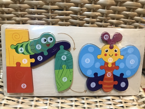 Encastre madera con numeros