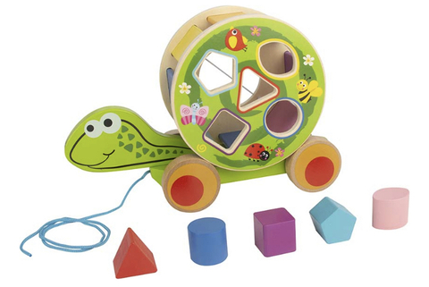 Tortuga De Arrastre Madera Con Juego De Encastre