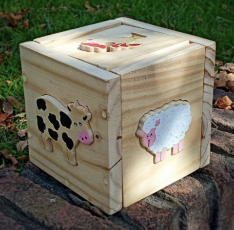 Cubo animales granja/dino/selva