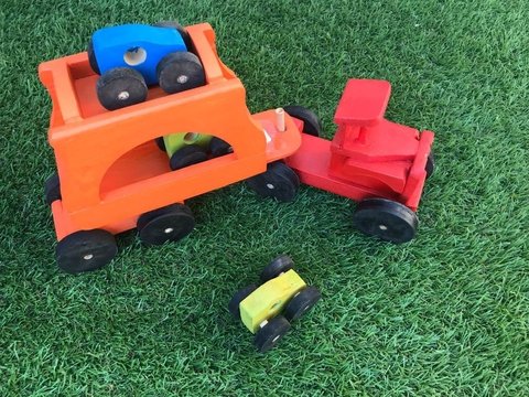 Camion de carga autos doble