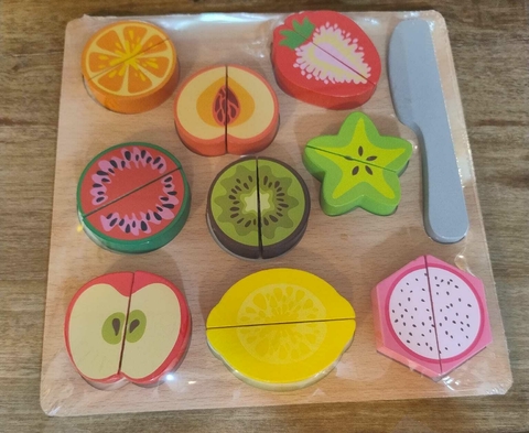 fruta y verdura de madera para cortar GRANDE