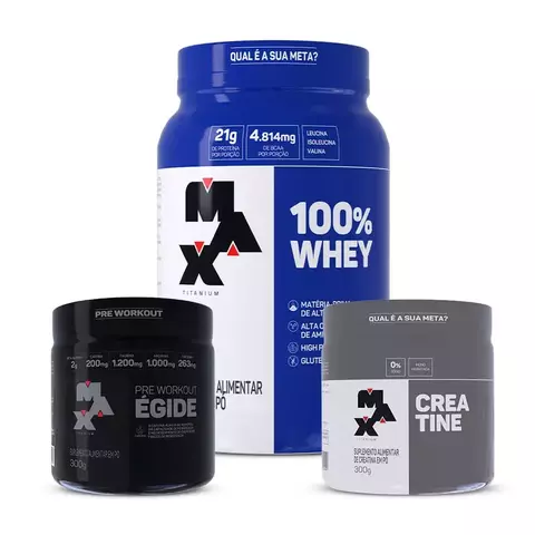 Kit Fabricio Pacholock: 100% Whey 900g + Égide 300g + Creatina 300g