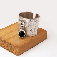 Anillo Ancho con Dije - Druna Joyas