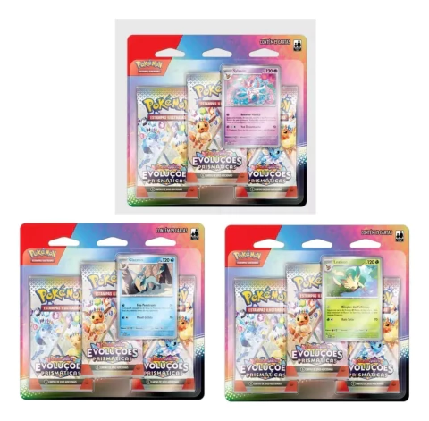 Blister Triplo Pokémon TCG - Evoluções Prismáticas