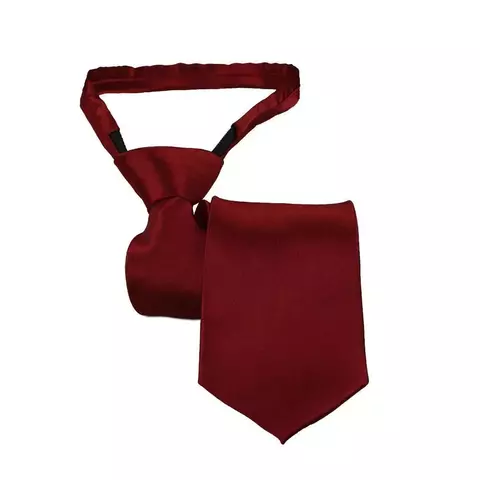 Gravata Social Com Nó Fixo Vinho