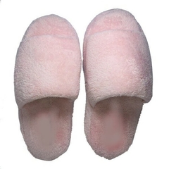 Pantufla espumón abierto de peluche ♥ Rosa